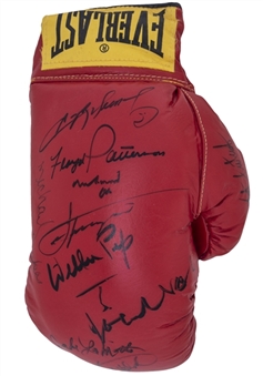Boxing Hall of Famers & Stars Multi-Signed Everlast Glove With 10 Signatures Including Muhammad Ali, Sugar Ray Leonard, Joe Frazier & Others (JSA)
